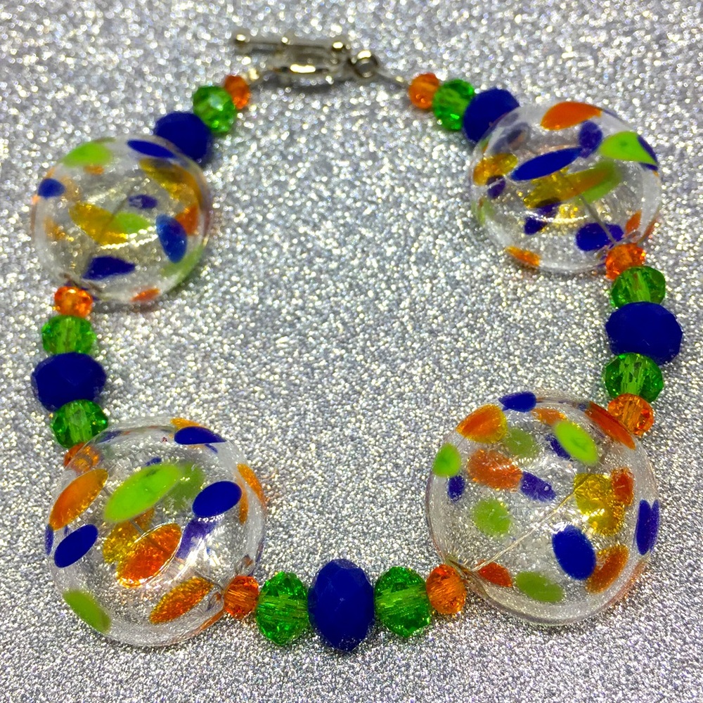 Blowed glass bracelet